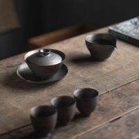 Gaiwan เครื่องกรองชาถ้วยซุปทิเบตเครื่องทำฝาปิดถ้วยขนาดใหญ่กังฟูชุดพิธี