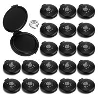 【YF】 20 Pcs Fingerprint Ink Pad Mini Black Stamp Notary Supplies Identification Security ID