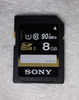 Sony 8GB UHS-I Class 10 SDHC Memory Card 90MB/s Original Genuine, protected against water, dust, UV light,  static, temperatures from -13 to 185°F