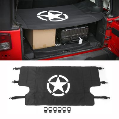 YCCPAUTO 1Set Car Trunk Stowing Tidying for Jeep Wrangler JK 2007-2017 Luggage Cargo Carrier Cover