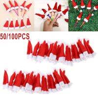 [Hot K] 50/100Pcs Mini หมวกคริสต์มาส Candy Topping หมวก Lollipop เครื่องประดับตุ๊กตาหมวกซานตาคลอสการตกแต่งคริสต์มาสการตกแต่งบ้าน