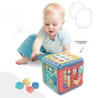 250TOYS กล่องกิจกรรม 6 ด้าน Aiyingle หยอดบล็อก 6in1 wisdom hexahedral กล่องกิจกรรมเด็ก เปียโน นาฬิกา เกียร์ เขาวงกต สอนภาษา