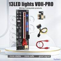 【คุณภาพสูง】Riser Card 010Splus บอร์ดไรเซอร์พร้อมไฟ Led Pci-E 1X To 16X อุปกรณ์เสริมคอมพิวเตอร์สายเคเบิ้ล Usb สีดําสีแดง