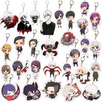 Anime Tokyo Ghoul Kaneki Ken Keychain Cosplay Acrylic Key Chain Pendant Keyring Prop Key Chains