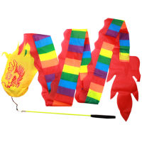 【cw】Fitness Ribbon Dragon Ribbon Outdoor Sports Fun Toys Childrens Games Light Streamers Group Activities Dragon Dance Performances 【hot】