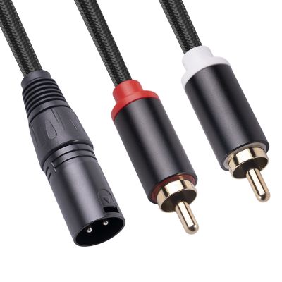 XLR To Dual RCA Audio Cable A1 XLR Male 3 Pin To Dual RCA Male Plug Stereo Audio Cable Amplifier Mixing Plug AV Cable