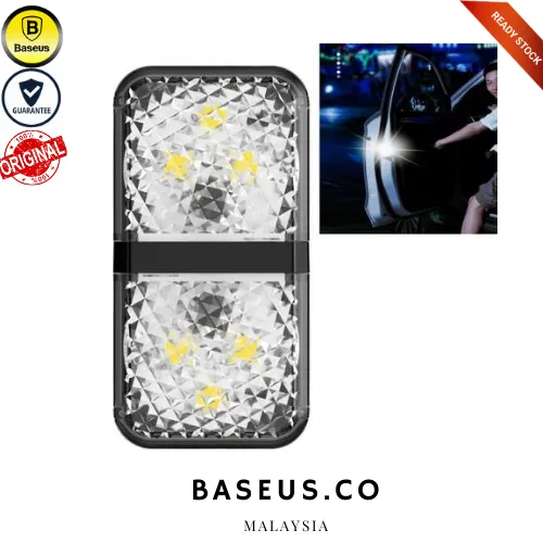 Baseus Door Open Warning Car Door Led Waterproof Led Lamp Door Open Warning Light 2pcs Lazada