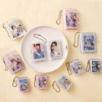 1/2inch 20 Pockets Hanging Chain Photo Holder Cute Mini Photo Album Keychain Portable Creative Card Holder With Keychain