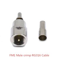 10พีซีเอสคอนเนคเตอร์ Fme ตัวผู้หญิง Rg316จีบ/Rg58อะแดปเตอร์เชื่อมต่อ Rf โคซายน์