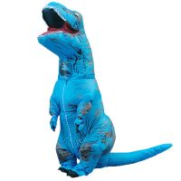 Hot T-REX Brown Dinosaur Inflatable Costume Party Cosplay Fancy Mascot Anime Halloween Suits For Adult Kids Dino Cartoon