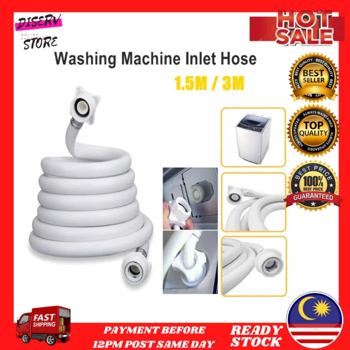 DISERVSTORE Universal Washing Machine Inlet Hose Washer Pipe Connector ...