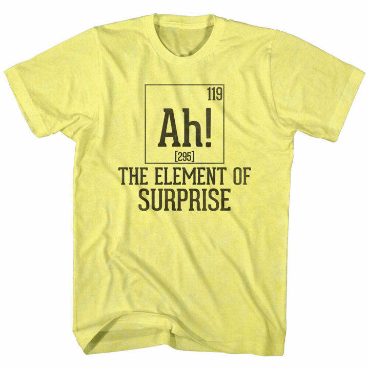 Nerd Society Ah Element Of Surprise Mens T Shirt Periodic Table