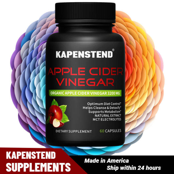 Organic Apple Cider Vinegar Supplement Healthy Weight Loss, Fat Loss