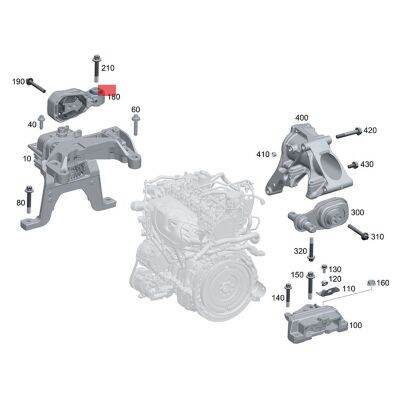 A2472400400 Engine Mount Bracket Replacement Parts Accessories For Mercedes-Benz W177 A220 CLA35 CLA45 AMG 19-21 Rear Upper Swing Support A1772401000