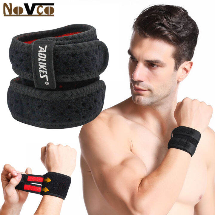 Novco 1 Pack Adjustable Wrist Compression Strap and Wrist Brace Sport ...