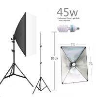 50x70 ซม.สตูดิโอถ่ายภาพมืออาชีพ E27 โคมไฟกล่องไฟชุด  softbox +  2.1 เมตรแสงยืน  【2 ​​ตัวเลือก】