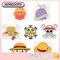 MAXG โลหะ ของตกแต่งบ้าน เครื่องประดับป้าย หมุดเคลือบ หมุดปก อะนิเมะเข็มกลัด One Piece