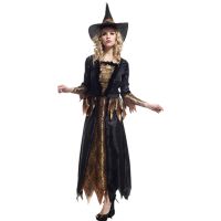 [COD] Factory spot costumes luxury gold cosplay female witch dress performance