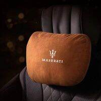 fgjfykjd Top Quality Car Headrest Neck Support Seat Soft Neck Pillow for Maserati Levante Ghibli GT Quattroporte Granturism Interior