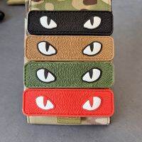 AHYONNIEX 1PC PVC 3D Attack On Cats Eye Helmet Badge Demon Head Embroidery Patch Military Tactical Morale DIY Stickers Adhesives Tape