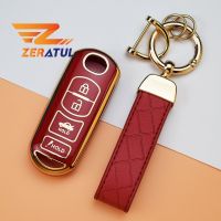 ✸¤❡ For MAZDA 2 3 5 6 CX-3 CX-5 CX-7 CX-9 Atenz Speed Miata MX5 Axela CX4 4Buttons TPU Car Key Cover Fob Case Shell Fob Holder