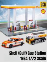 1:64 Moo Giocattolo A Stazione Di Servizio, GULF &amp; Shell Sence Miniauto, Collezione Educativa Per Bambini, VOLVO รถบรรทุกน้ำมัน,Nissan, Mclaren