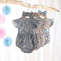 COD ○∋ The Outline Shop27dgsd6gfd 2pcs/set Baby Girls Floral Bodysuits Infant Rompers Bow Headband Summer Fashion Princess