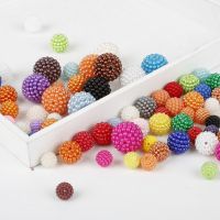 10mm 50pcs Acrylic Beads Bayberry Beads Round Loose Beads Fit Europe Beads For Jewelry Making DIY Accessories