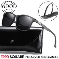 Retro Square Polarzied Men's Sunglasses For Driving High Quality UV400  Oversized Sunglass Male Fashionable Wide Leg Sun Glasses