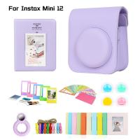 ชุด7-In-1 Untuk Fujifilm Instax Mini 12 Kamera Tas PU 64 Saku อัลบั้ม Foto Bingkai Foto Warna-Warni Filter Lensa Cermin Swafoto