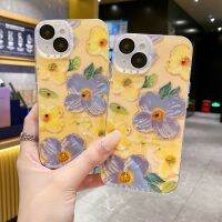 .Suitable For iPhone 14 Pro Max Fashion Flowers Glitter Laser Phone case for iphone 11 12 13 MAX Back Cover with lens protective film