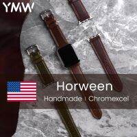 YMW Horween สาย Chromexcel สำหรับสายนาฬิกาข้อมือ45มม. 44มม. 41มม. 49มม. สายนาฬิกาหนังแท้แฮนด์เมดสำหรับ Iwatch Ultar 8 7 6