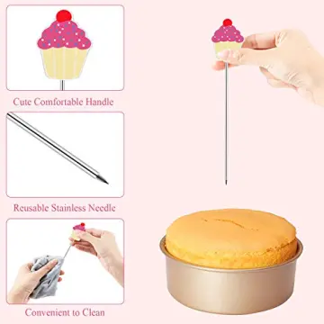 1pc Baking Cake Tester Pin, Dessert Detail Cute Stainless Steel Tester For  Baking