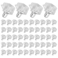 100 Pcs Clear Shelf Support Pegs -5 mm Cabinet Shelf Clips,Shelf Holder Pins Bracket Steel Pin for Cabinet Furniture