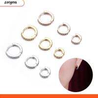 ZONGMA 1PC แฟชั่นใหม่ ซิลเวอร์ โกลด์ โรสโกลด์ Daith Conch Snug CZ เจาะหู ต่างหูฮักกี้ฮูป แหวนจมูก เครื่องประดับร่างกาย