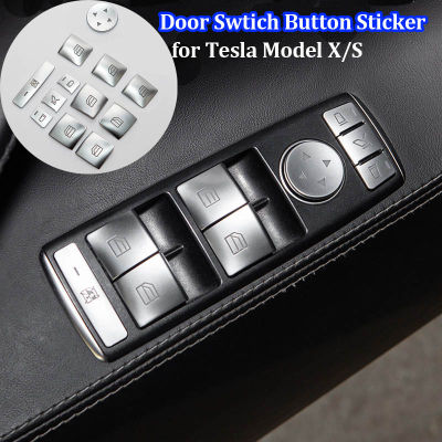 Models Door Switch Button Sticker For Tesla Model S X Interior Accessories Door Switch Anti-Scratch Protector Car Decor Parts