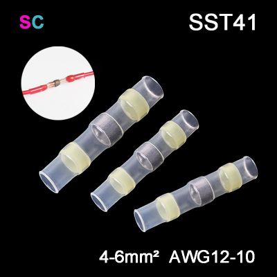 Cable Connector Solder Seal Fast Wire Terminal Waterproof 10/20/50PCS SST-S41 Electrical Insulating Spade Butt Joint AWG12-10