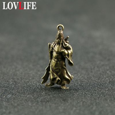 【cw】 Chinese of Wealth Keychain Pendants Guan Gong Statue Chains Car Rings ！