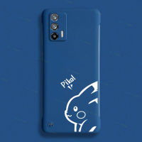 NORVIK การ์ตูนน่ารักลายปิกาจูสีขาวเคสโทรศัพท์ไร้ขอบสีน้ำเงินสำหรับ Realme GT Master Edition นีโอ3นีโอ2 Neo 3T Neo 2T Neo 5G N11-3เคสฝาหลังสร้างสรรค์