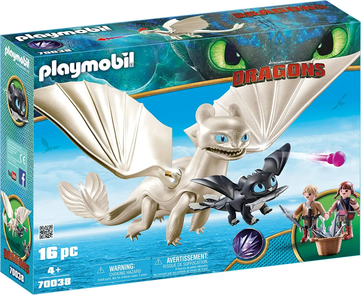 Playmobil 70038 Dragons Dreamworks Light Fury With Baby Dragon And Children  | Lazada.Vn