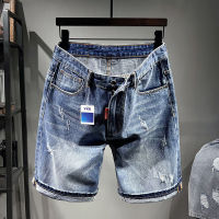 Broken Denim Shorts Mens Summer 5 Pants Thin Denim Shorts