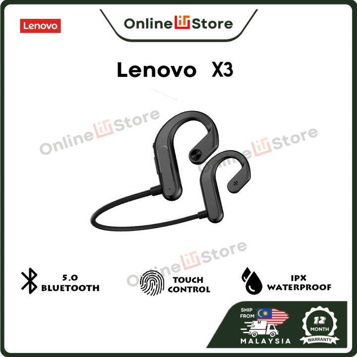 lenovo x3 titanium bone conduction wireless headphones