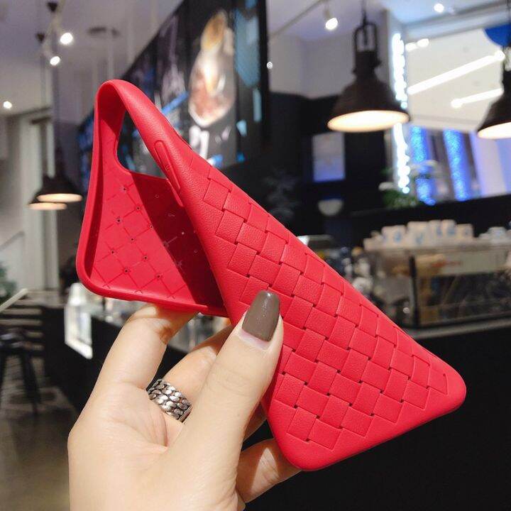 hot-sale-เคสโทรศัพท์มือถือ-ซิลิโคนนิ่ม-กันกระแทก-ลายสาน-สําหรับ-iphone-11-12-13-14-pro-max-12-13-14-plus