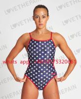 Women 39;s Graffiti Usa Booster Back One Piece Swimsuit Open Back Competition Training Swimwear Fitness Open Waters Swimsuit 2023