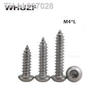 ▲♕●  30Pcs 304 Stainless Steel Hexagon Socket Button Head Self-tapping Screws M4 Round Head Hex Screws