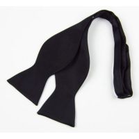 ☋№✺ Mens Silk Satin Plain Solid Black Bow Tie Formal Wedding Bowtie Necktie Ties Gentle Italian Satin Solid Color Fashion Bow Ties