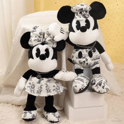 36cm Disney 100th Anniversary Mickey Minnie Plush Dolls Gift For Girls Kids Home Decor Stuffed Toys For Kids