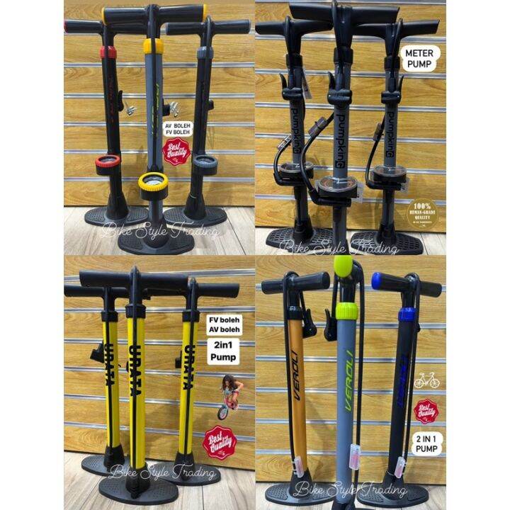 PUMP BICYCLE PUMPKING METER PUMP BICYCLE FLOOR AIR PUMP GAUGE HIGH