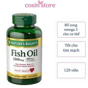 Viên Uống Dầu Cá Nature s Bounty Fish Oil 1200mg 360mg Omega 3 120 viên Hỗ