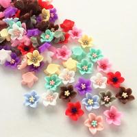 10pcs Resin Lily Flat Bottom Cover Applique Applicable for Mobile Phone / Wedding / Crafts